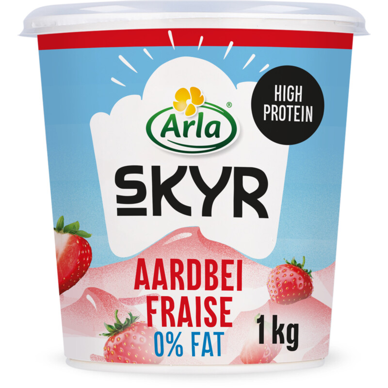 Een afbeelding van Arla Skyr aardbei yoghurt 0% fat XL