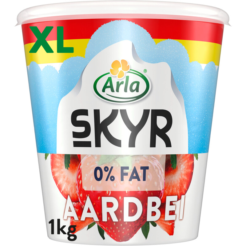 Een afbeelding van Arla Skyr aardbei yoghurt 0% fat XL