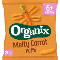 Een afbeelding van Organix Maïs knabbels met wortel 6m+