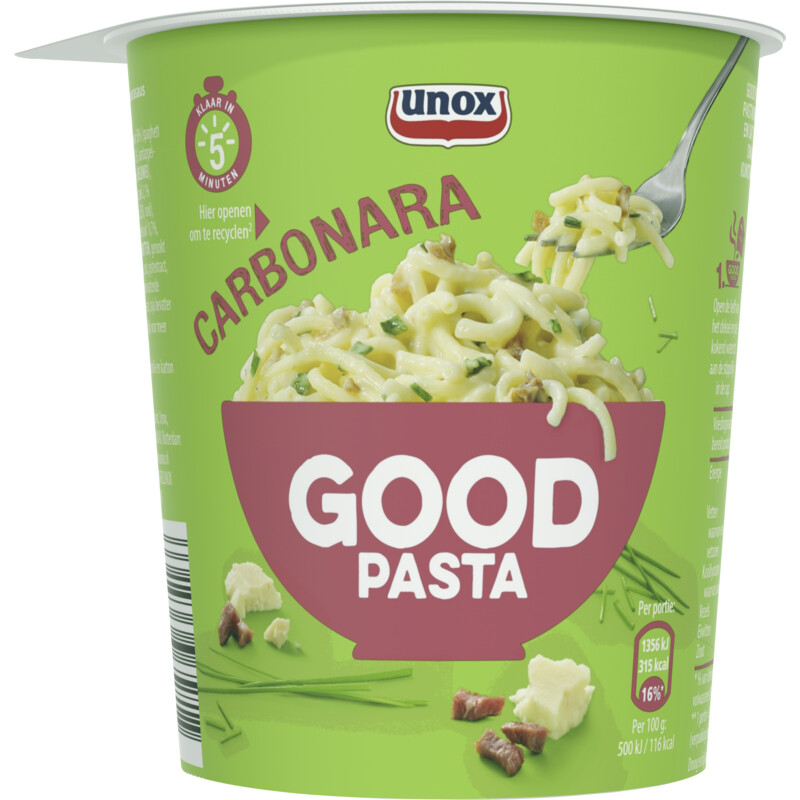 Een afbeelding van Unox Good pasta carbonara
