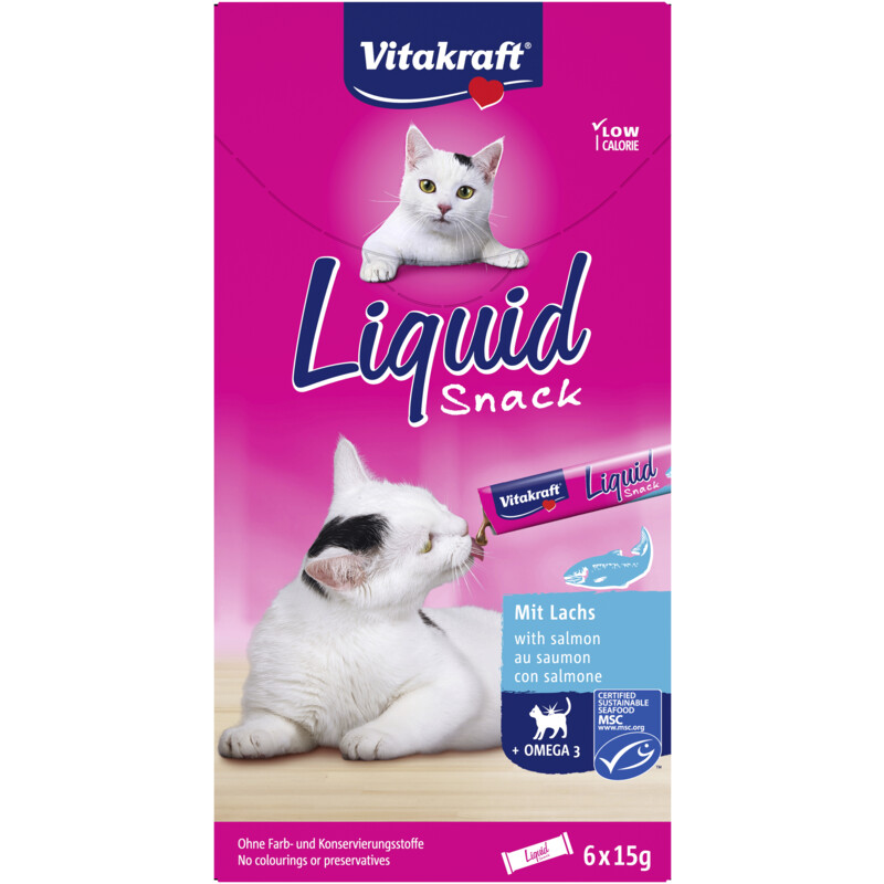 Een afbeelding van Vitakraft Liquid snack zalm & omega