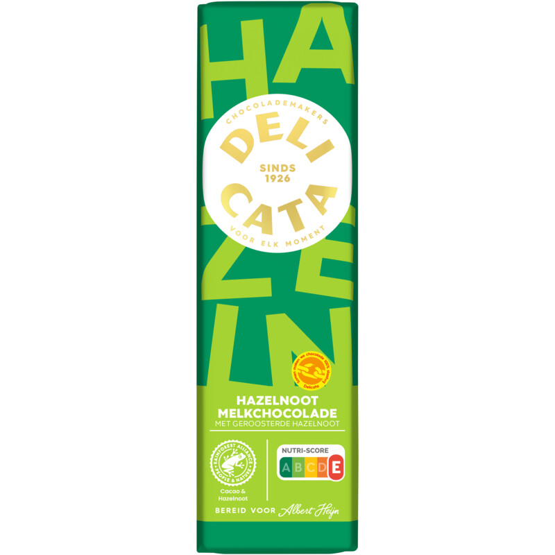Een afbeelding van Delicata Reep melkchocolade hazelnoot