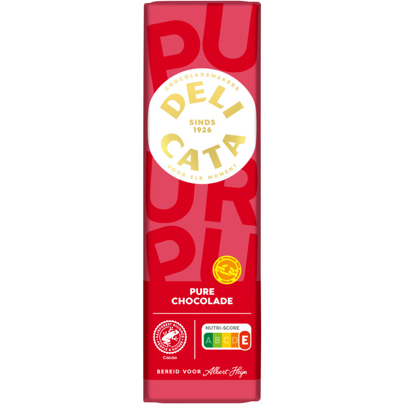 Een afbeelding van Delicata Reep krachtige pure Belgische chocolade