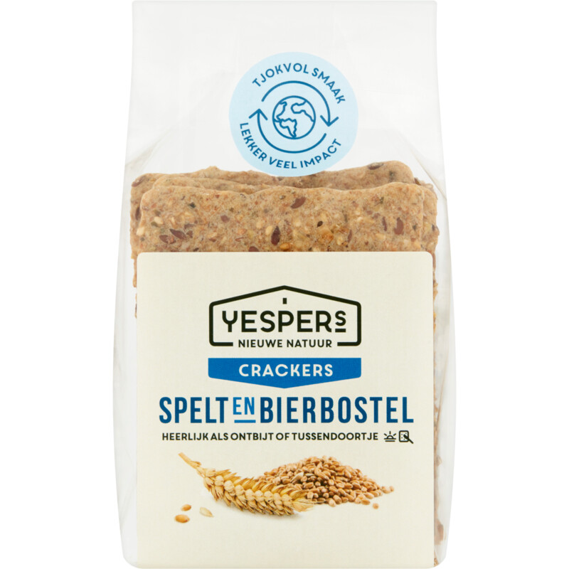 Een afbeelding van Yespers Crackers spelt & bierbostel