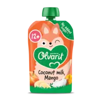 Olvarit Knijpfruit coconut milk, mango 12m+