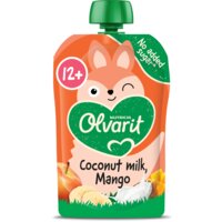 Een afbeelding van Olvarit Knijpfruit coconut milk mango 12+