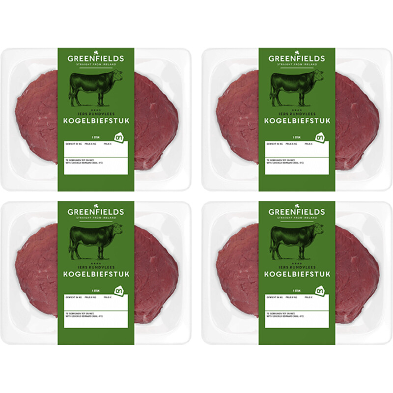 Een afbeelding van AH Greenfields Kogelbiefstuk 4-pack