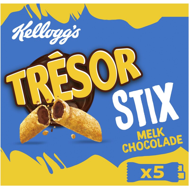 Een afbeelding van Kellogg's Trésor stix melk chocolade