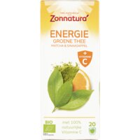 Een afbeelding van Zonnatura Energie groene thee matcha & sinaasappel
