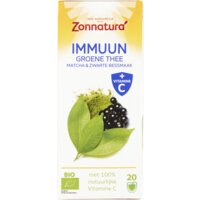 Afbeelding van Zonnatura Immuun groene thee matcha & zwarte bes