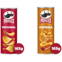 Een afbeelding van Pringles Original & Paprika snack pakket