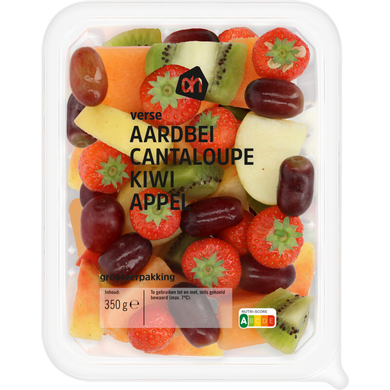 Een afbeelding van AH Aardbei cantaloupe kiwi appel