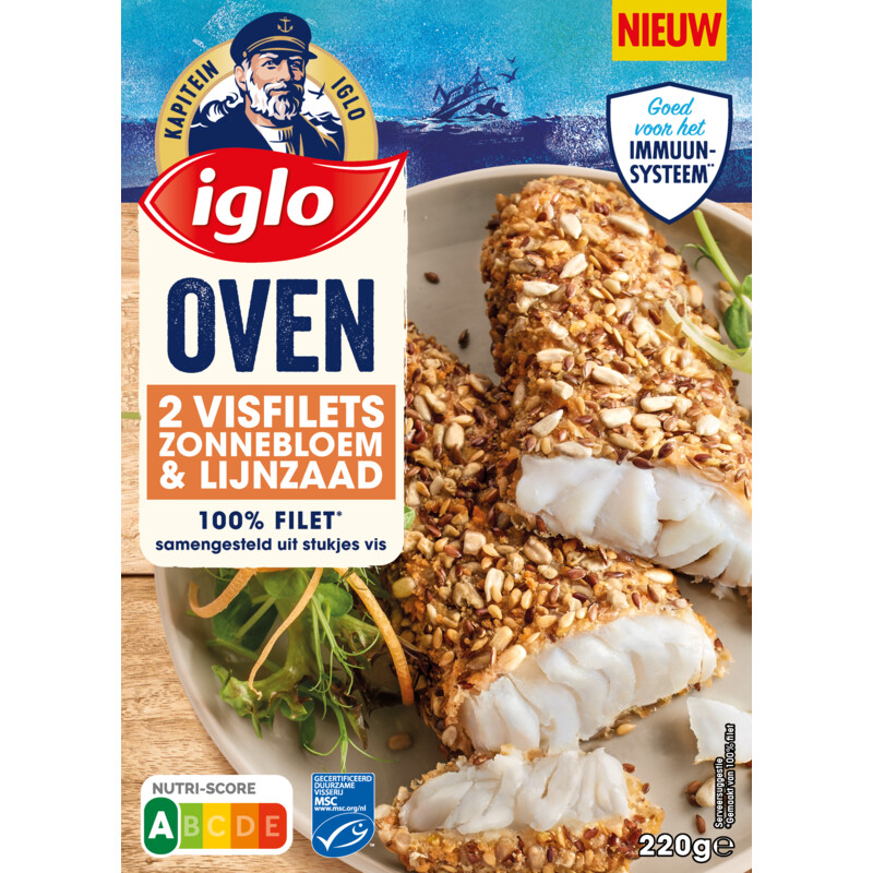 Een afbeelding van Iglo Oven visfilets zonnebloem & lijnzaad