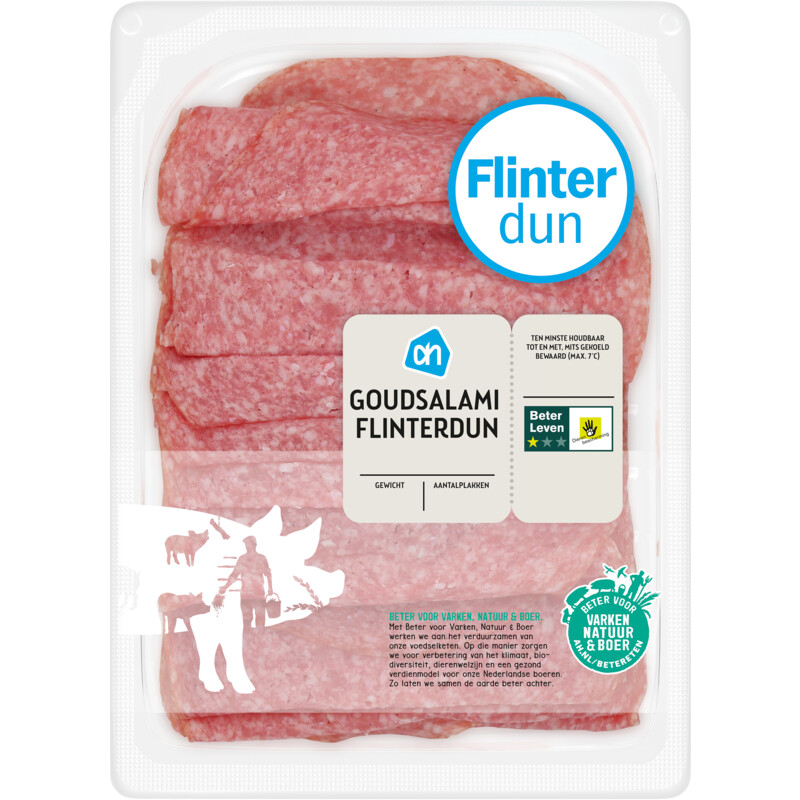 Een afbeelding van AH Flinterdunne goudsalami