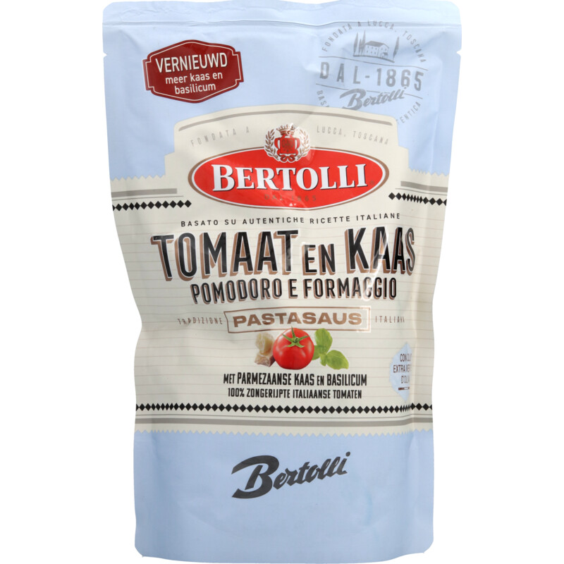 Een afbeelding van Bertolli Pastasaus in zak tomaat en kaas