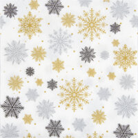 Een afbeelding van AH Servet sneeuwvlokken wit 40x40cm