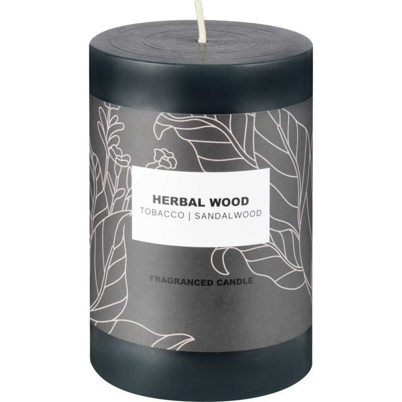 Leerling grijs willekeurig AH Geurkaars herbal wood 10cm bestellen | Albert Heijn
