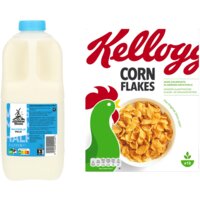 Een afbeelding van Kellogg's Cornflakes ontbijt pakket