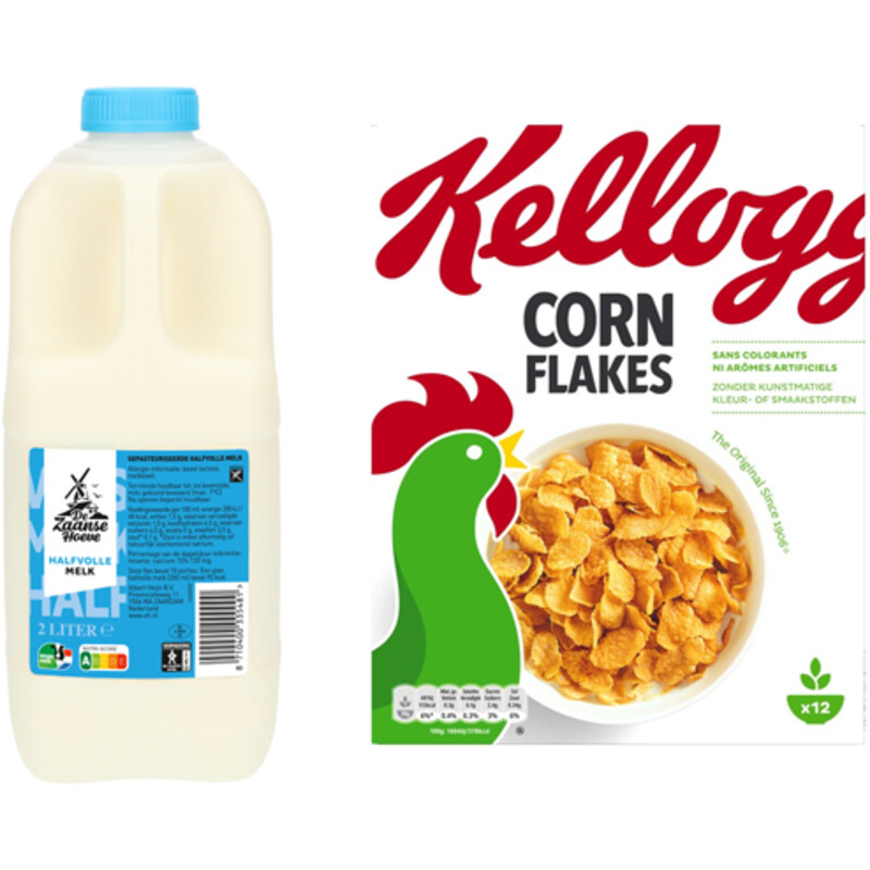 Een afbeelding van Kellogg's Cornflakes ontbijt pakket