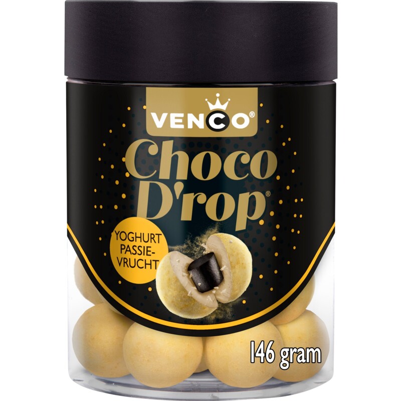 Een afbeelding van Venco Choco drop yoghurt passievrucht