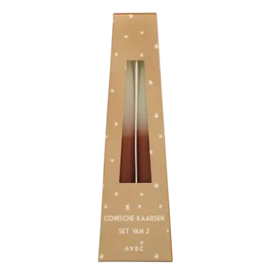 pdp-image-Avec Conische kaarsen caramel 15cm