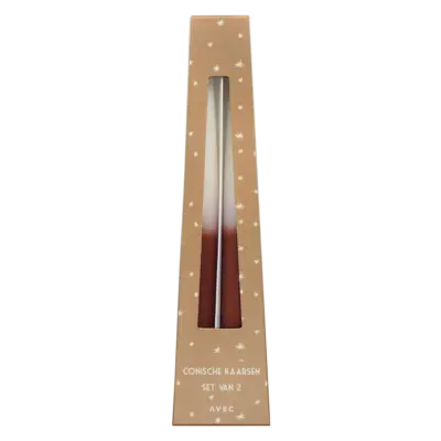 pdp-image-Avec Conische kaarsen caramel 20cm