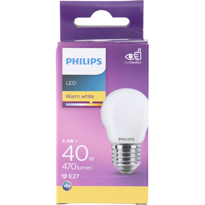 Een afbeelding van Philips Led fil kogel mat E27 40W