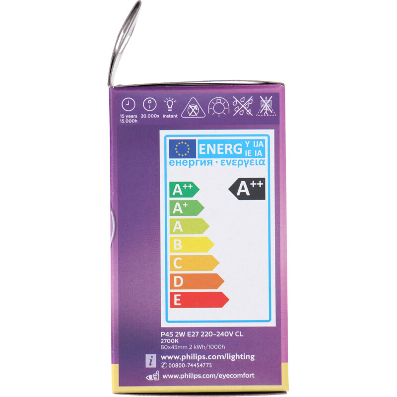 Een afbeelding van Philips Led fil kogel helder E27 25W