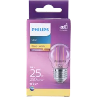 Philips Led fil kogel helder E27 25W