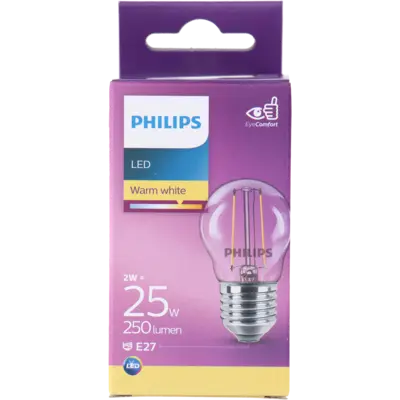 pdp-image-Philips Led fil kogel helder E27 25W