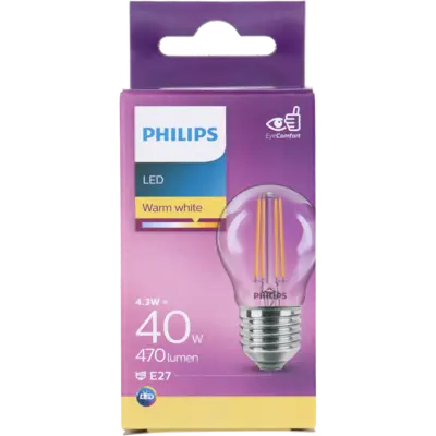 pdp-image-Philips Led fil kogel helder E27 40W