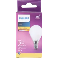 Philips Led fil kogel mat E14 25W