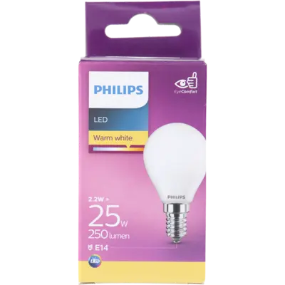 pdp-image-Philips Led fil kogel mat E14 25W