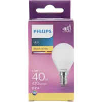 Philips Led fil kogel mat E14 40W