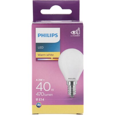 pdp-image-Philips Led fil kogel mat E14 40W