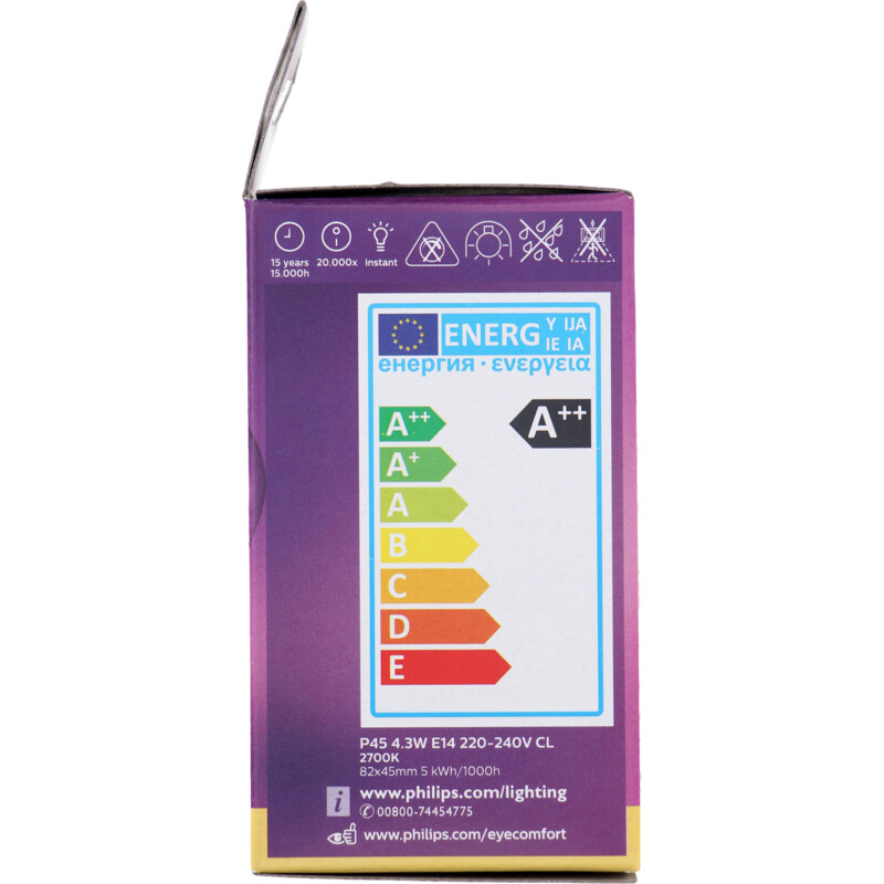 Een afbeelding van Philips Led fil kogel helder E14 40W