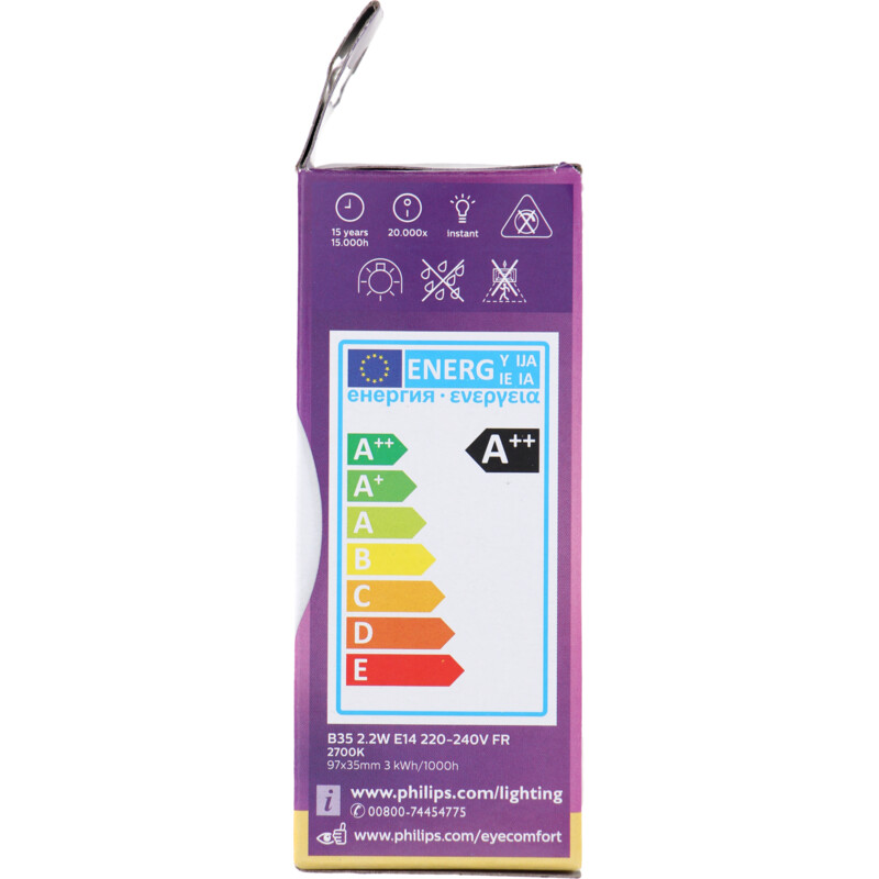 Een afbeelding van Philips Led fil kaars mat E14 25W