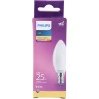 Philips Led fil kaars mat E14 25W