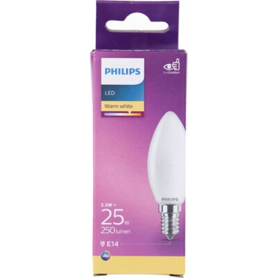pdp-image-Philips Led fil kaars mat E14 25W