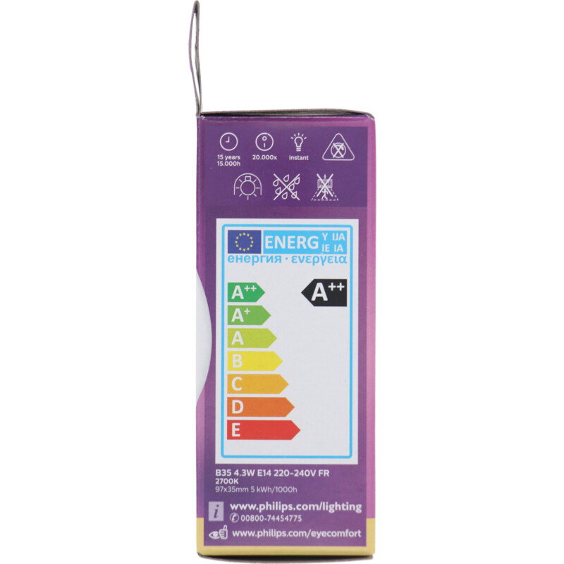 Een afbeelding van Philips Led fil kaars mat E14 40W