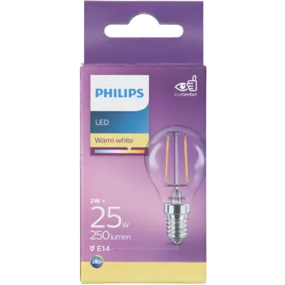 pdp-image-Philips Led fil kogel helder E14 25W
