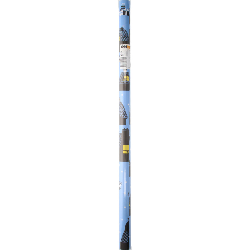 Een afbeelding van Design Group Cadeaupapier blauw 250x70cm