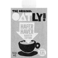 Een afbeelding van Oatly! Haver barista edition