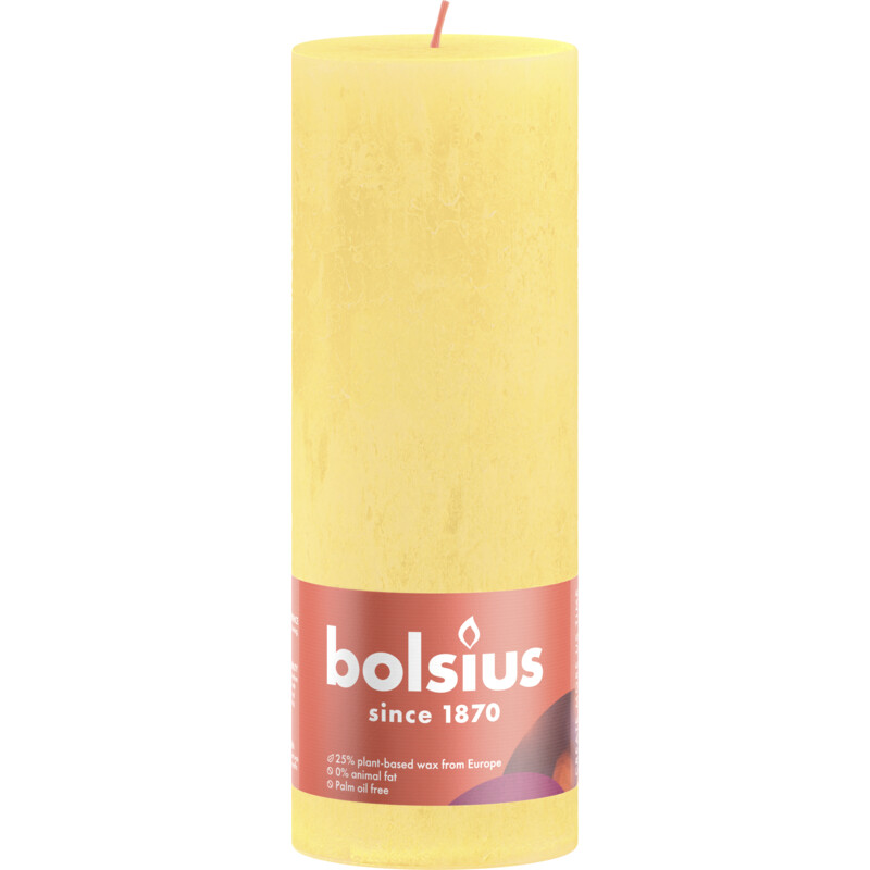 ik ben trots stroomkring Bowling Bolsius Rustieke kaars zonnegeel 19cm bestellen | Albert Heijn