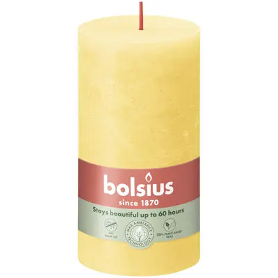 pdp-image-Bolsius Rustieke kaars zonnegeel 13cm