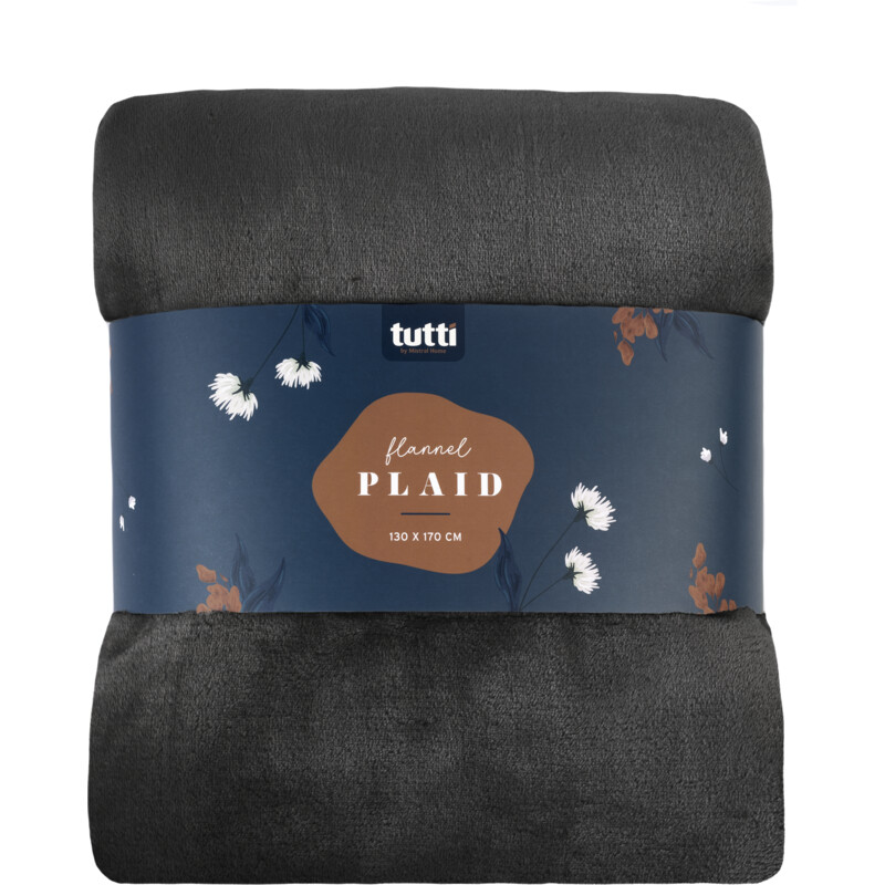 Een afbeelding van Tutti Mistral Home Plaids sherpa antraciet  130x170cm