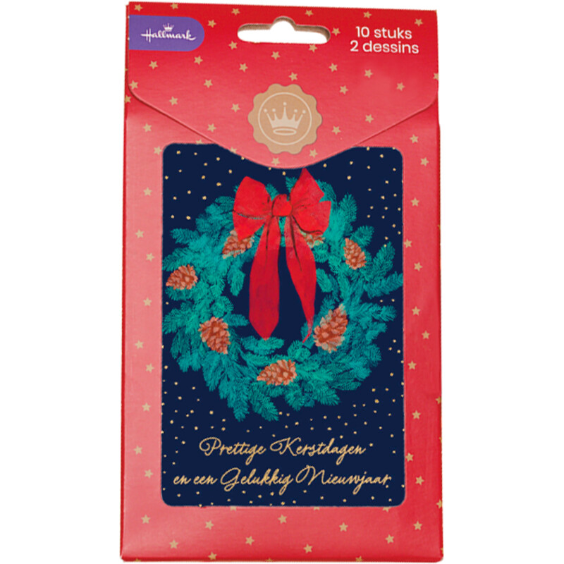 Een afbeelding van Hallmark Hangpakje kerstkaarten traditioneel 4