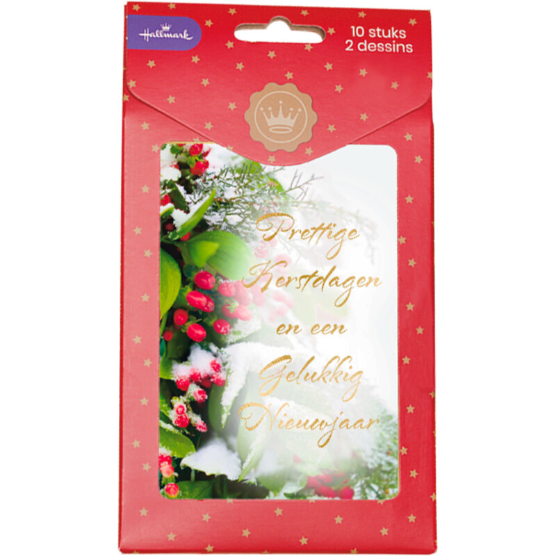Een afbeelding van Hallmark Hangpakje kerstkaarten traditioneel 5