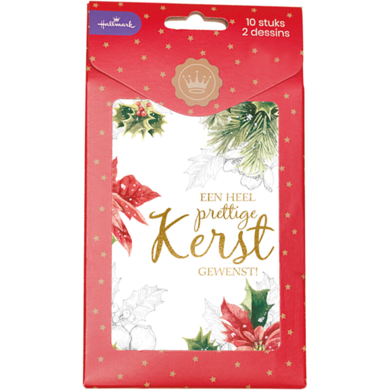 Een afbeelding van Hallmark Hangpakje kerstkaarten traditioneel 6