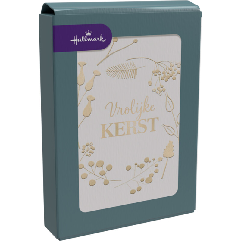 Een afbeelding van Hallmark Doos kerstkaarten shades of winter small